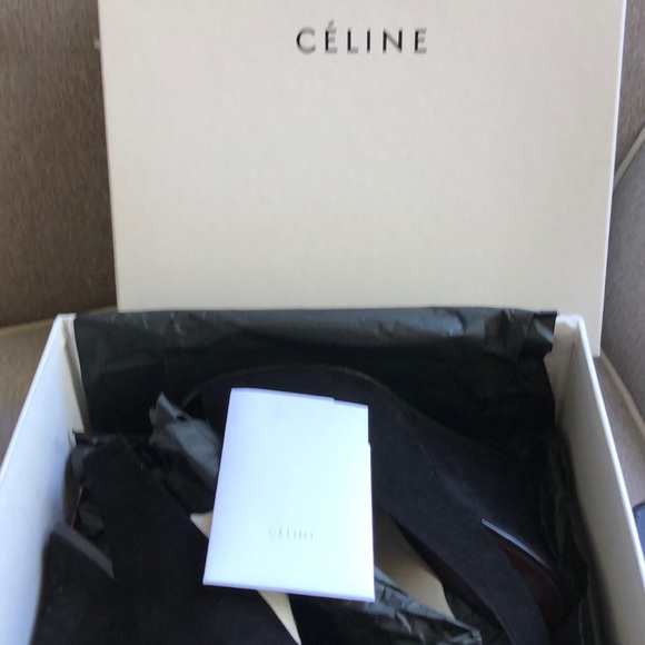 Celine Open Toe Wedge Suede - Picture 6 of 6